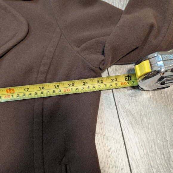 MINT CONDITION Vintage Wool Cashmere Blend Pea Coat | Brown | Women's Size 16 - Picture 10 of 12
